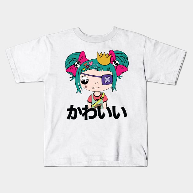 Kawaii Princess Kids T-Shirt by designofpi